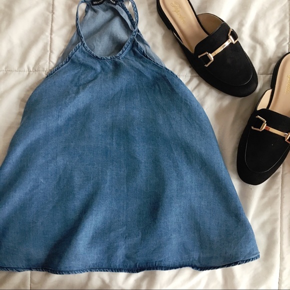 Brandy Melville Tops - HP⭐️ Brandy Melville chambray halter neck